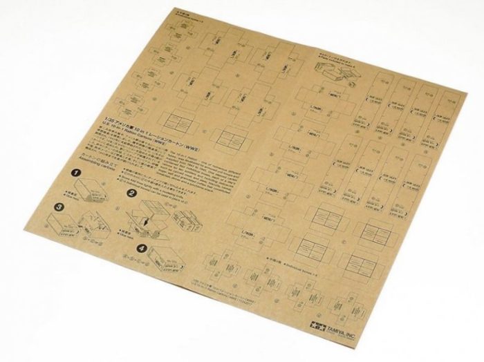 Tamiya 12689 U.S. 10-in-1 Ration Cartons (WWII)