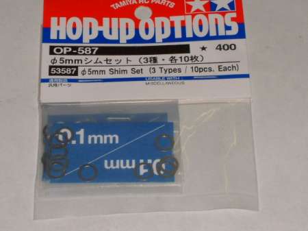 tamiya 53587 5mm shim set ( 3 types / 10 pcs. each)