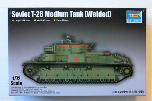 Trumpeter 07150 soviet T-28 Medium tank (welded)