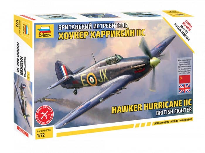 Zvezda 7322 Hawker Hurricane IIC British fighter