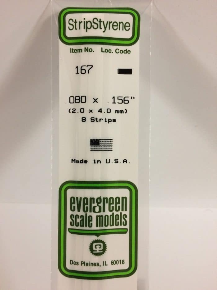 evergreen 167 strip 2x4