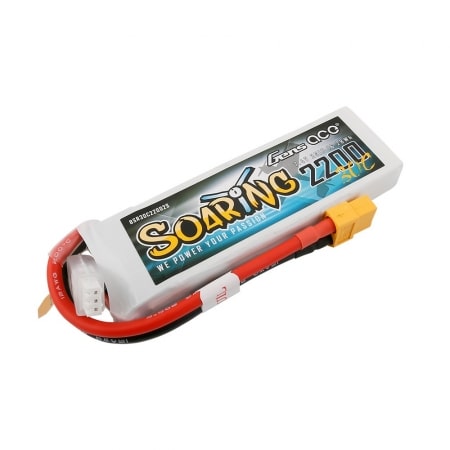 Gens Ace Soaring 2200mAh 7.4V LiPo accu 30C 2S1P XT60