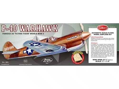 guillows 405 CURTISS P-40 WARHAWK Spanwijdte 71CM