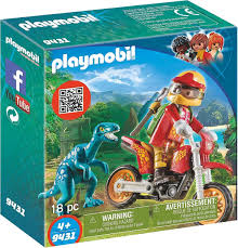 Playmobil 9431 Motorcrosser met Raptor