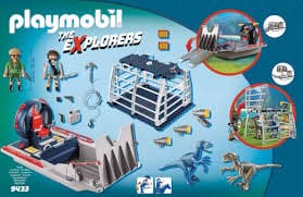 Playmobil 9433 Luchtkussenboot met dinokooi