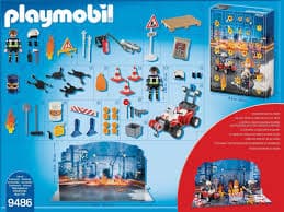 Playmobil 9486 Adventskalender Brandweer interventie op de bouwwerf