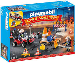 Playmobil 9486 Adventskalender Brandweer interventie op de bouwwerf