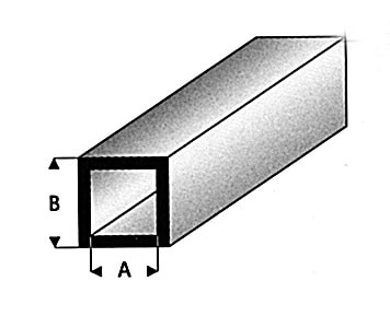 Raboesch vierkante BUIS 4,0X 6,0MM 1M