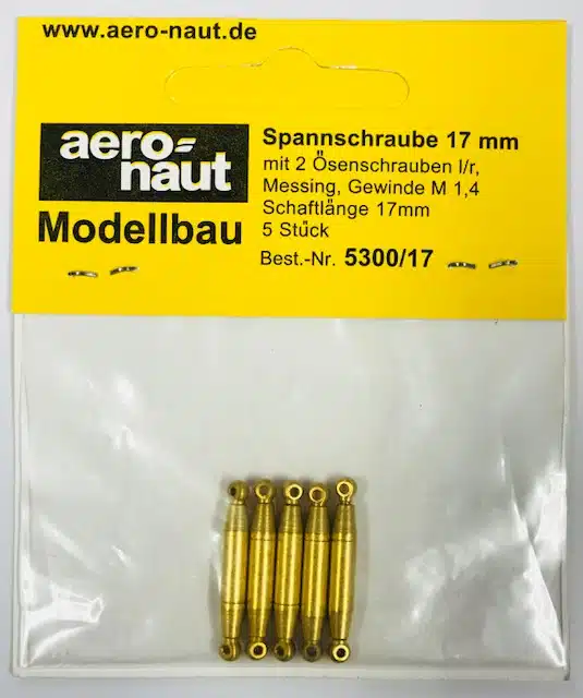 Aeronaut 5300 17 spanschroef messing 17 mm lang 5 st