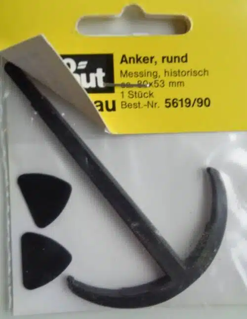 Aeronaut 5619 90 ANKER messing historich 80 x 53 MM 1 st