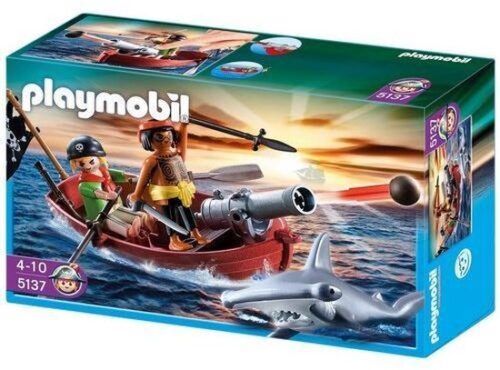 Playmobil 5137 Piratenroeiboot met hammerhaai