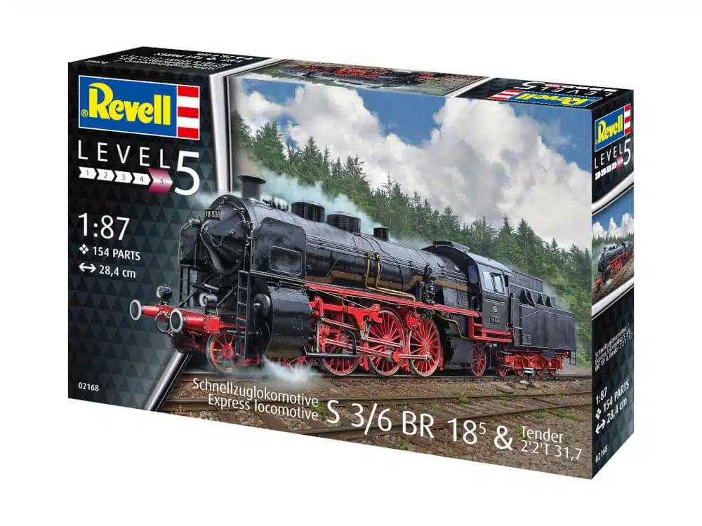Revell 62168 Schnellzuglokomotive s 3 6 BR 18 tender incl lijm verf kwastje