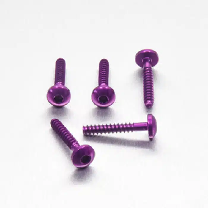 Cilinderschroef met inbuskop paars M3x15mm 10st