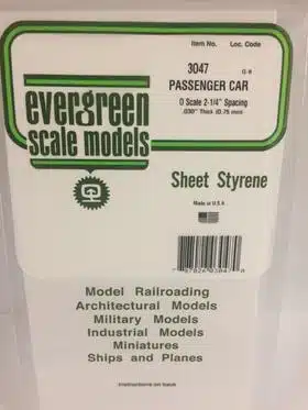 evergreen 3047 O pass. car siding