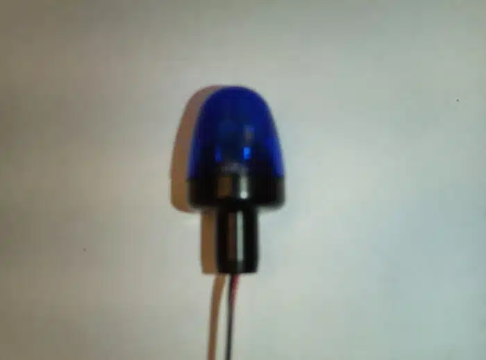 Pistenking Zwaailicht 4-12V Blauw Bol buis bevestiging P/S