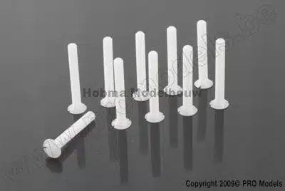 Verzonken bout met zaaggleuf nylon M 4 X 20 mm 5 st