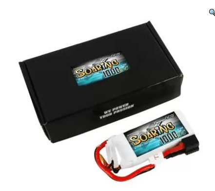 Gens Ace Soaring 1000mAh LiPo accu 7.4V 30C 2S1P With EC3 / XT60 / Deans