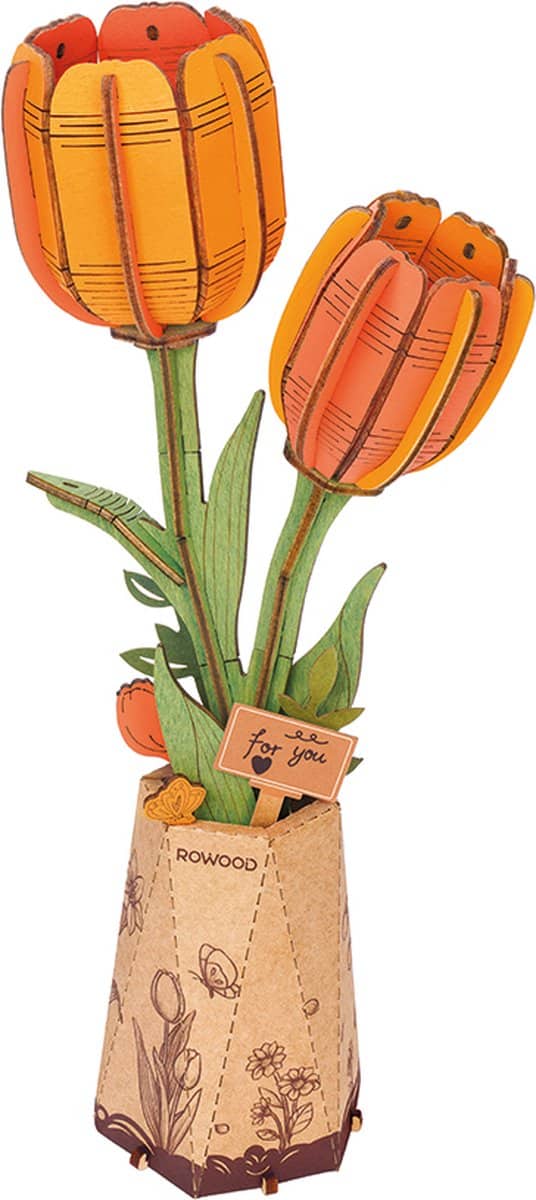 Robotime TW081 orange tulips