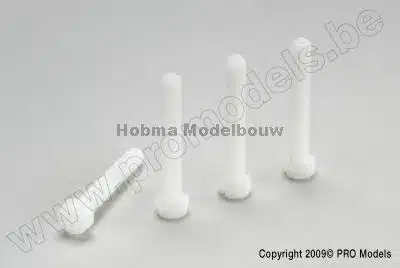 Cilinder bout met zaaggleuf nylon M 4 X10 mm 5 st
