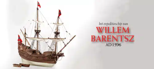 Kolderstok 1596 Expeditieschip Willem Barentsz walnoot uitvoering