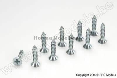 Verzonken schroef Zelftappend M 2,9 X 6 mm Gegalvanesserd Staal 10 St
