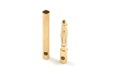 2.0mm goudstekker, Man. + Vrouw. (2 paar )