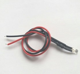 5 mm led met draad blauw 12V (2 stuks)