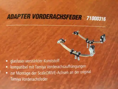 Adapter Vorderachsfeder Tamiya
