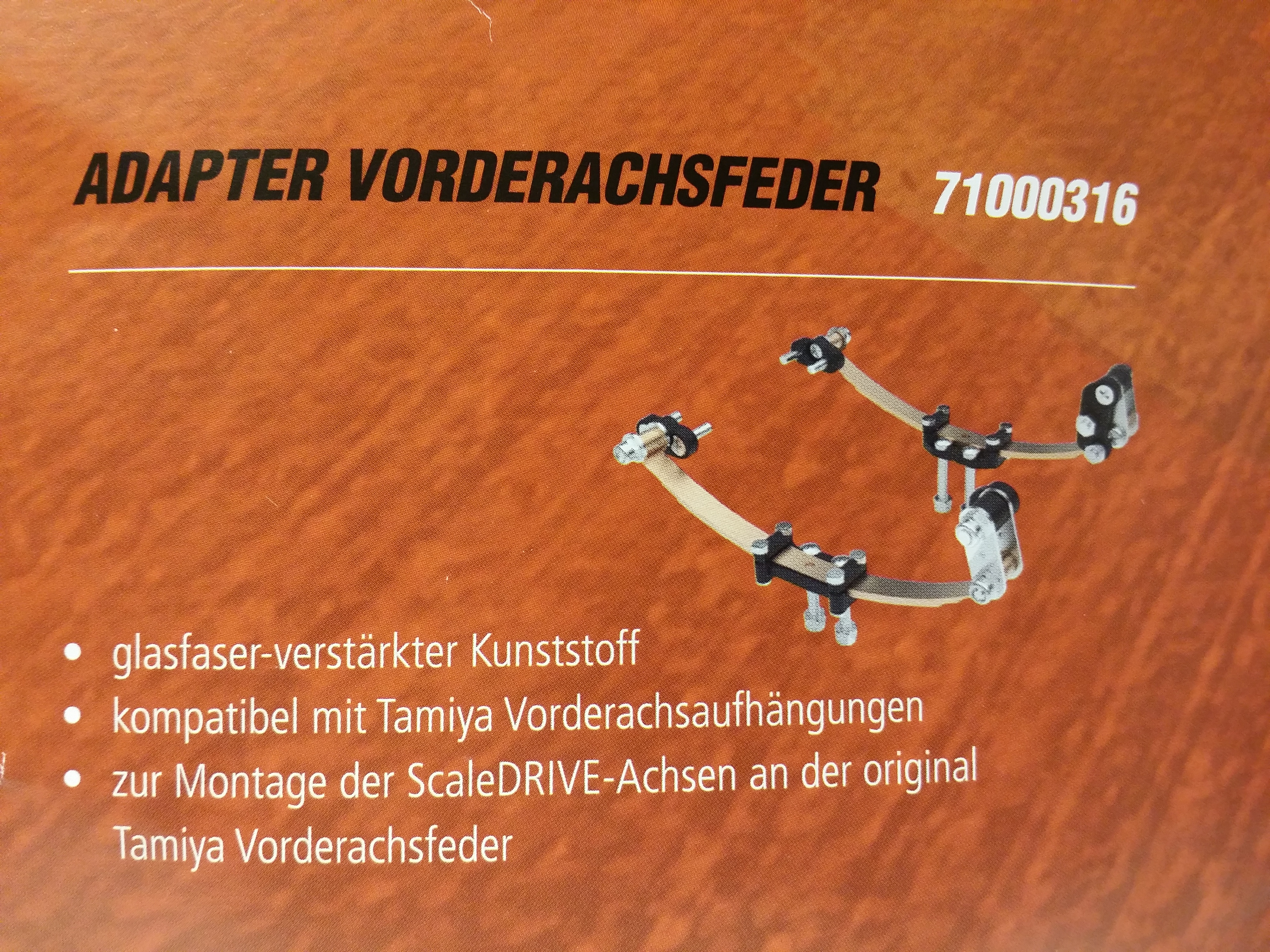 Adapter Vorderachsfeder Tamiya