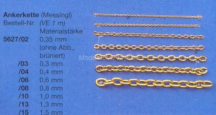 aeronaut 5627 03 ANKERKETTE 0,3MM 1M