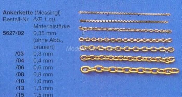 aeronaut 5627 08 ANKERKETTE 0,8MM 1M