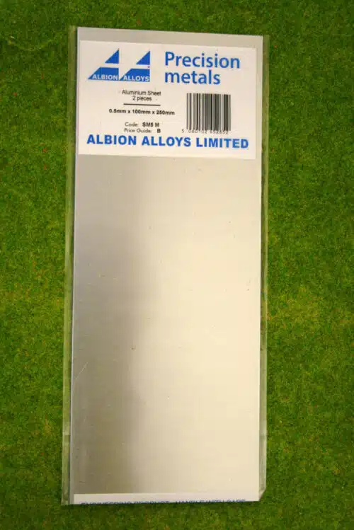 Albion SM 5 M ALUMINIUM PLAAT 0,5 mm x 100 mm x 250 mm 2 st
