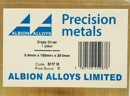 Albion SM 7 M MESSINGPLAAT 0,40 mm x 100 mm x 250 mm 1 st