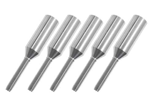 Aluminium kwiklink koppelstuk M3 huls 6 mm