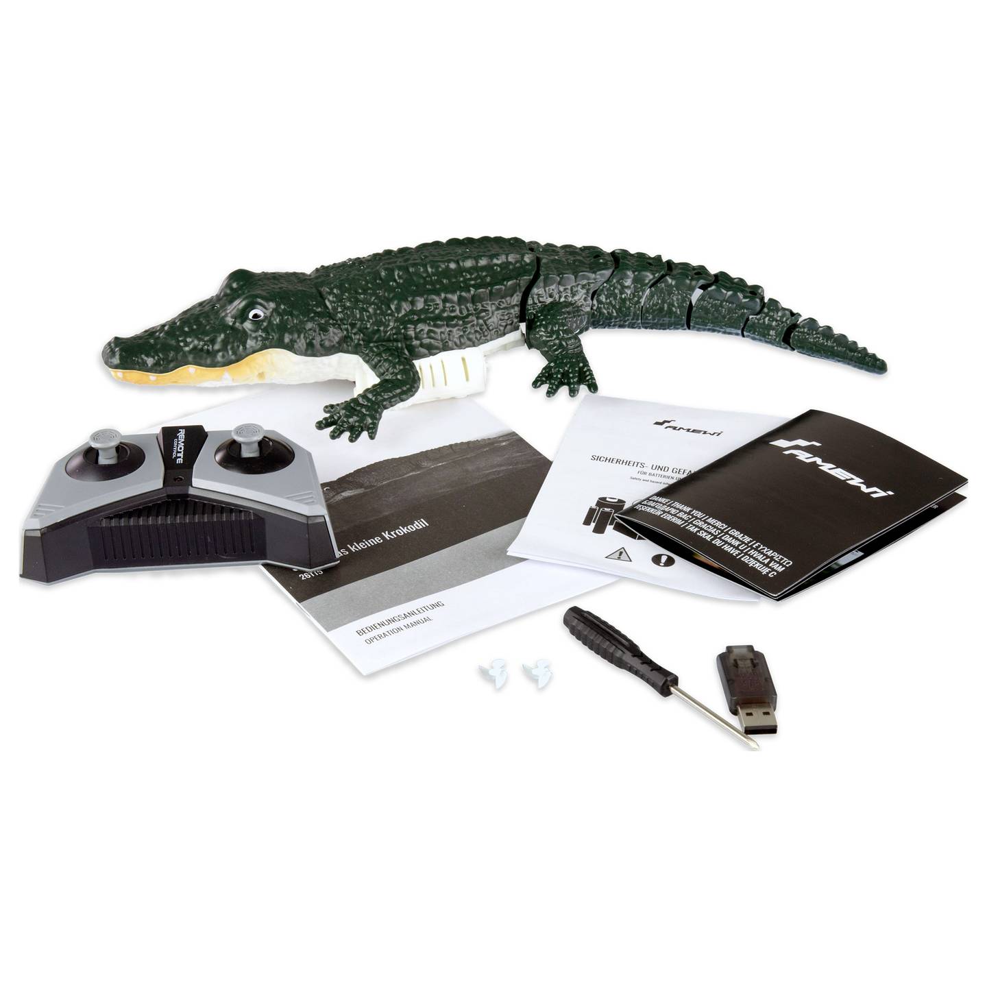 Amewi 26115 Croco de kleine Krokodil 370mm 4-kanal RTR