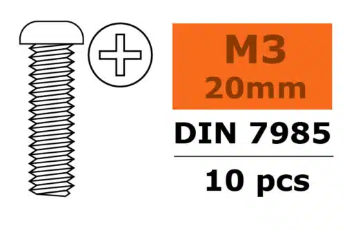 Bolcilinderschroef Met Philips Kruissleuf M3 X 20 mm 10 St