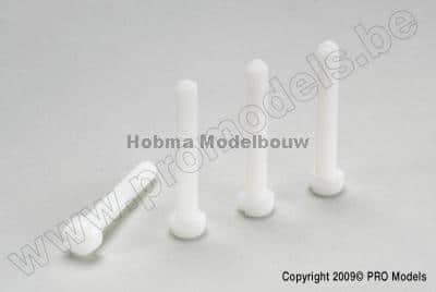 Cilinder bout met zaaggleuf nylon M 5 X 16 mm 5 st