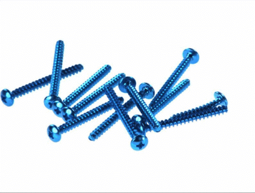 Cilinderschroef inbuskop M3 x 15 blauw 10 st