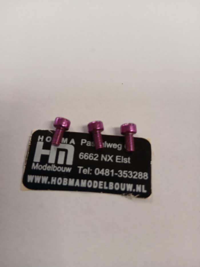 Cilinderschroef inbuskop paars M3 x8mm 10 St