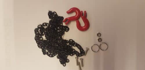 CRAWLER zwarte Ketting Met S-Haak (2) Rood