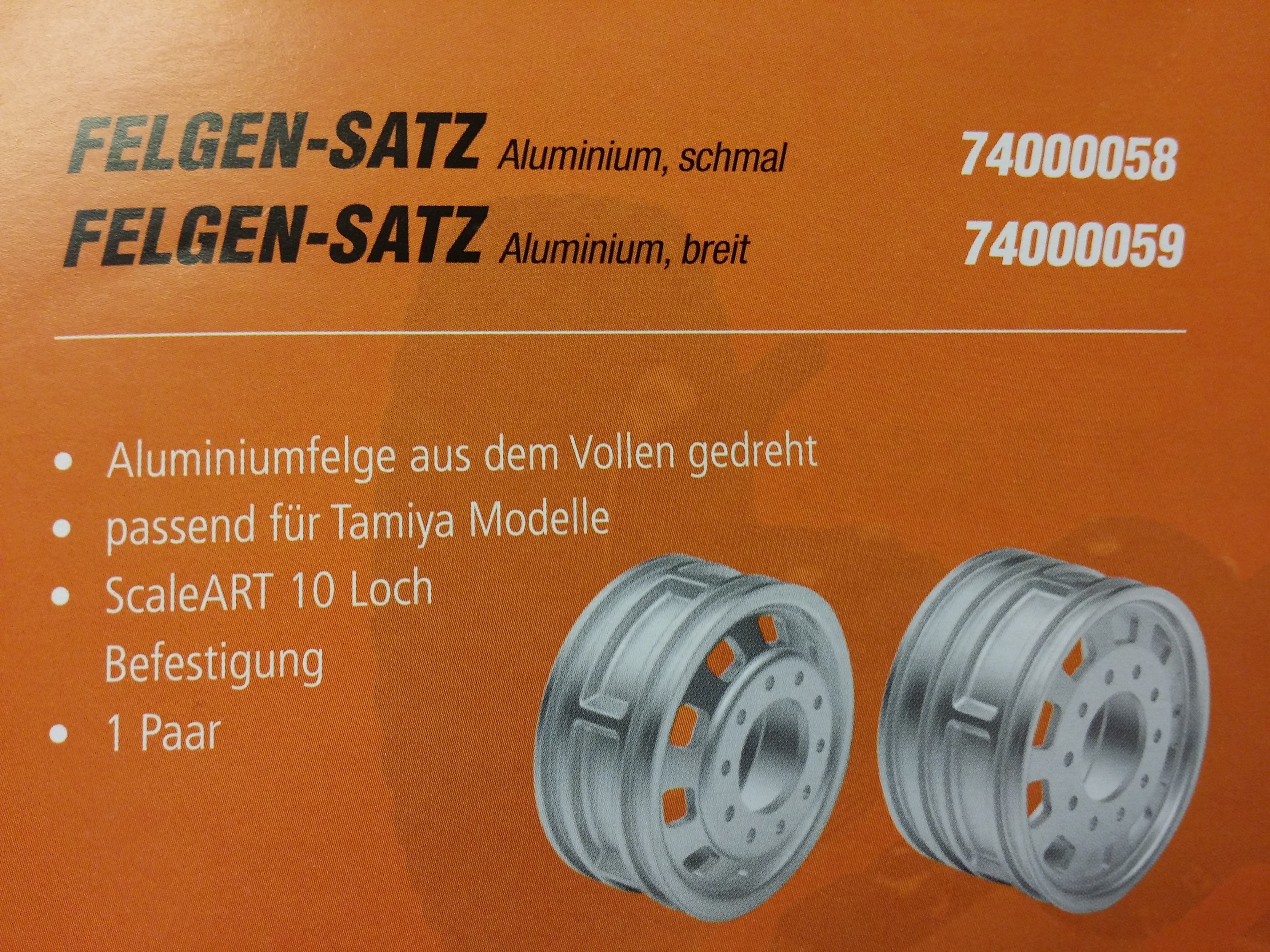 Eurofelge Schmal Tam. Vorderachse