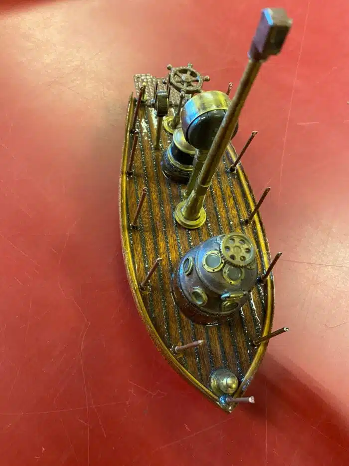 gebruikt onderzeeër zelfbouw met motor, waterpomp, watermelder en pieper