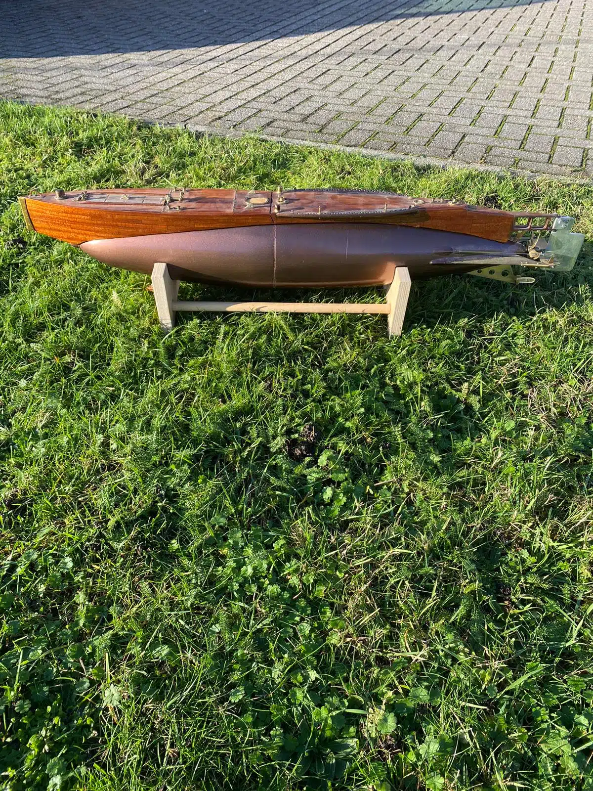 gebruikt onderzeeër zelfbouw met motor, waterpomp, watermelder en pieper