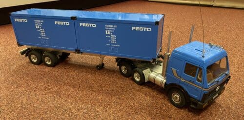 Gebruikt Wedico Mercedes DB1632 Met Trailer Voor Containers