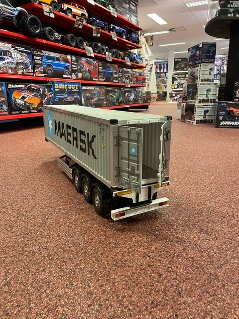 Gebruikte Tamiya 56362 Maersk 3 Assige container trailer met doos