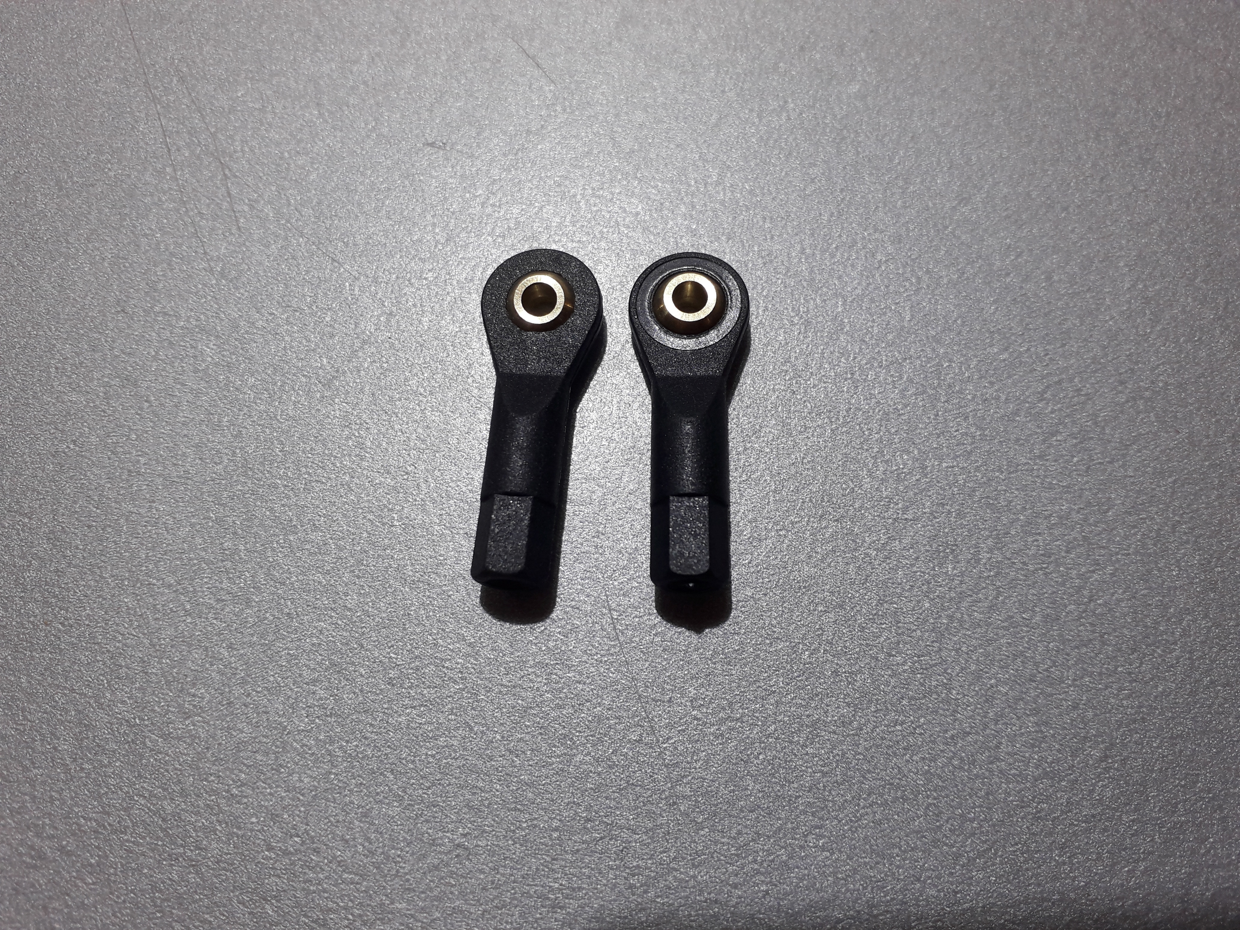 kogel link kunststof zwart lang M3 as 3mm 2 stuks