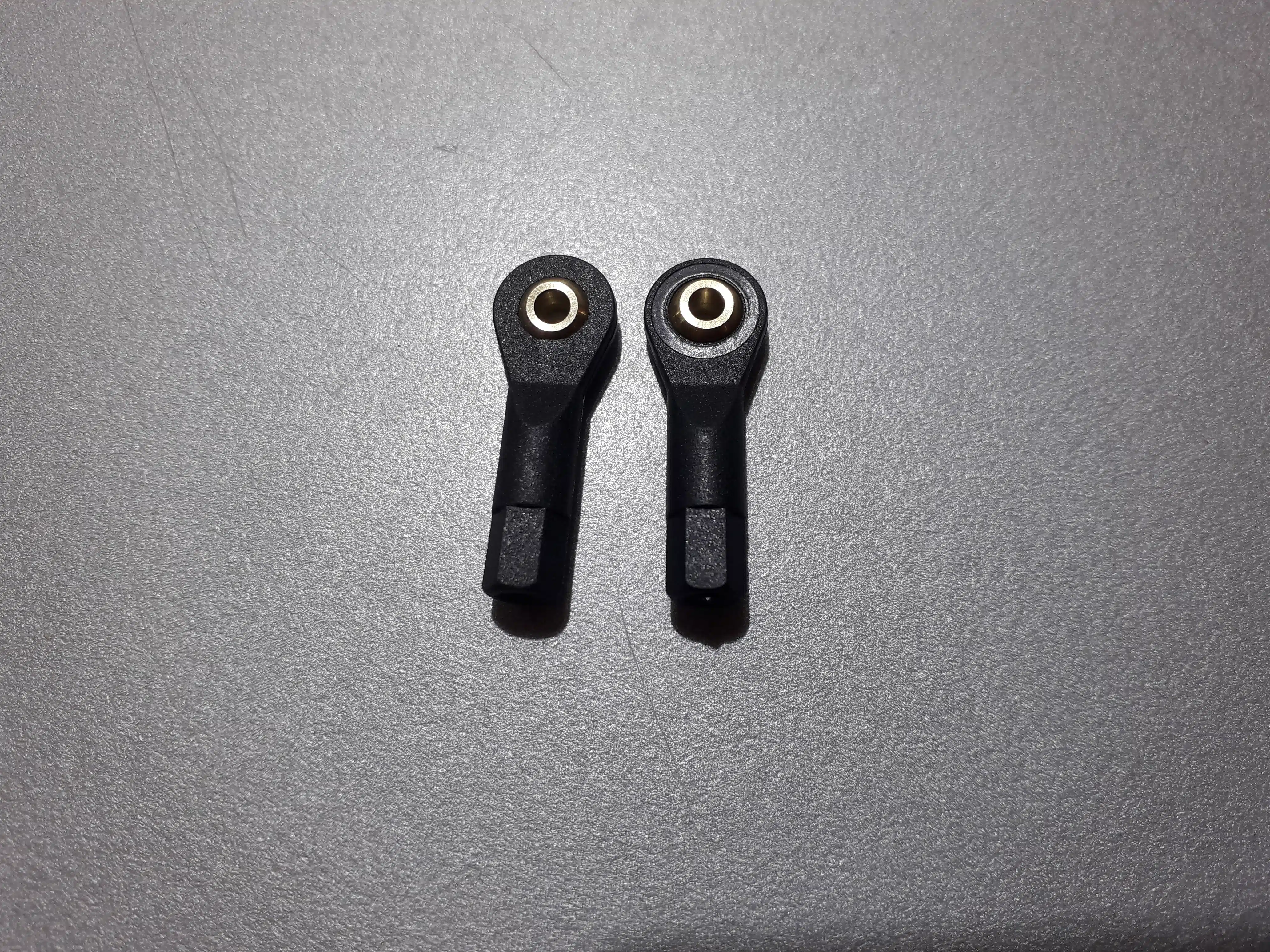 kogel link kunststof zwart lang M3 as 3mm 2 stuks