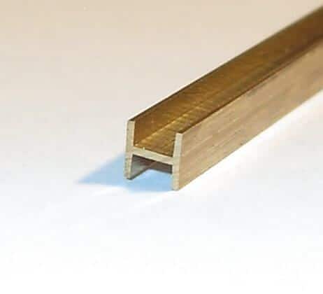 Messing H-Profiel 1,5 X 1,5