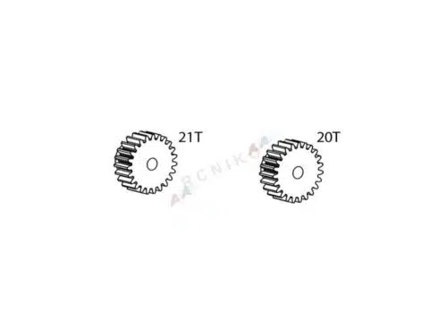 Motortandwiel 21T./20T.