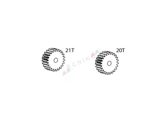 Motortandwiel 21T./20T.